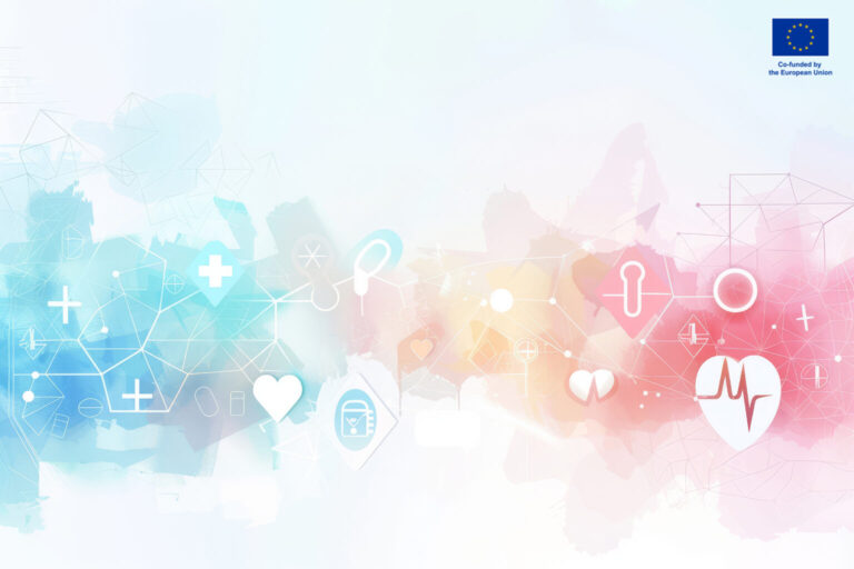 background with medical cross symbols and health